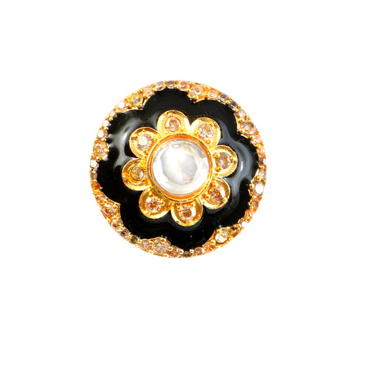 Rajvansh Kundan Enamel Sherwani Button Set
