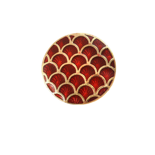 Rajputana Crimson Enamel Sherwani Button Set