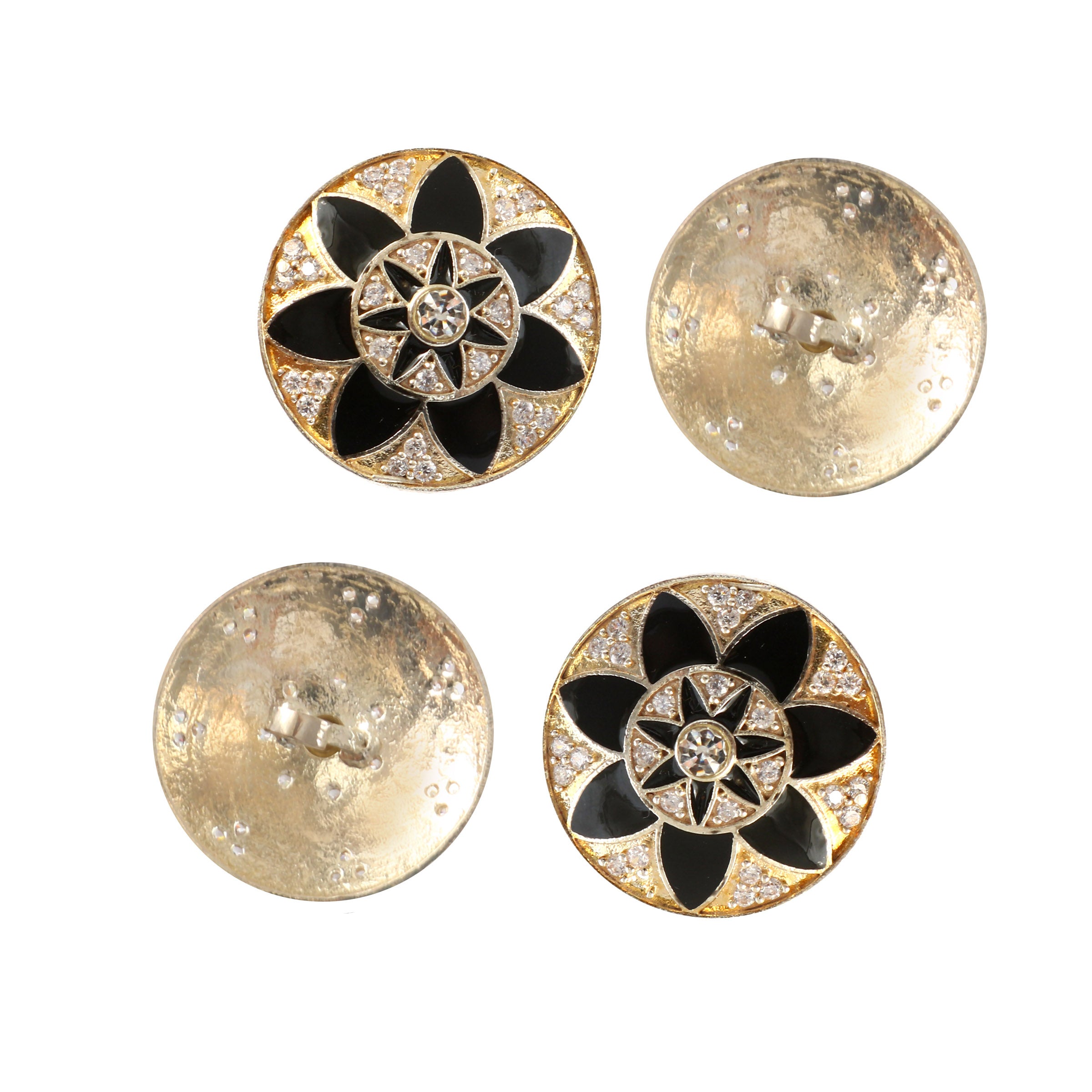 Shams Noir Crystal Sherwani Button Set