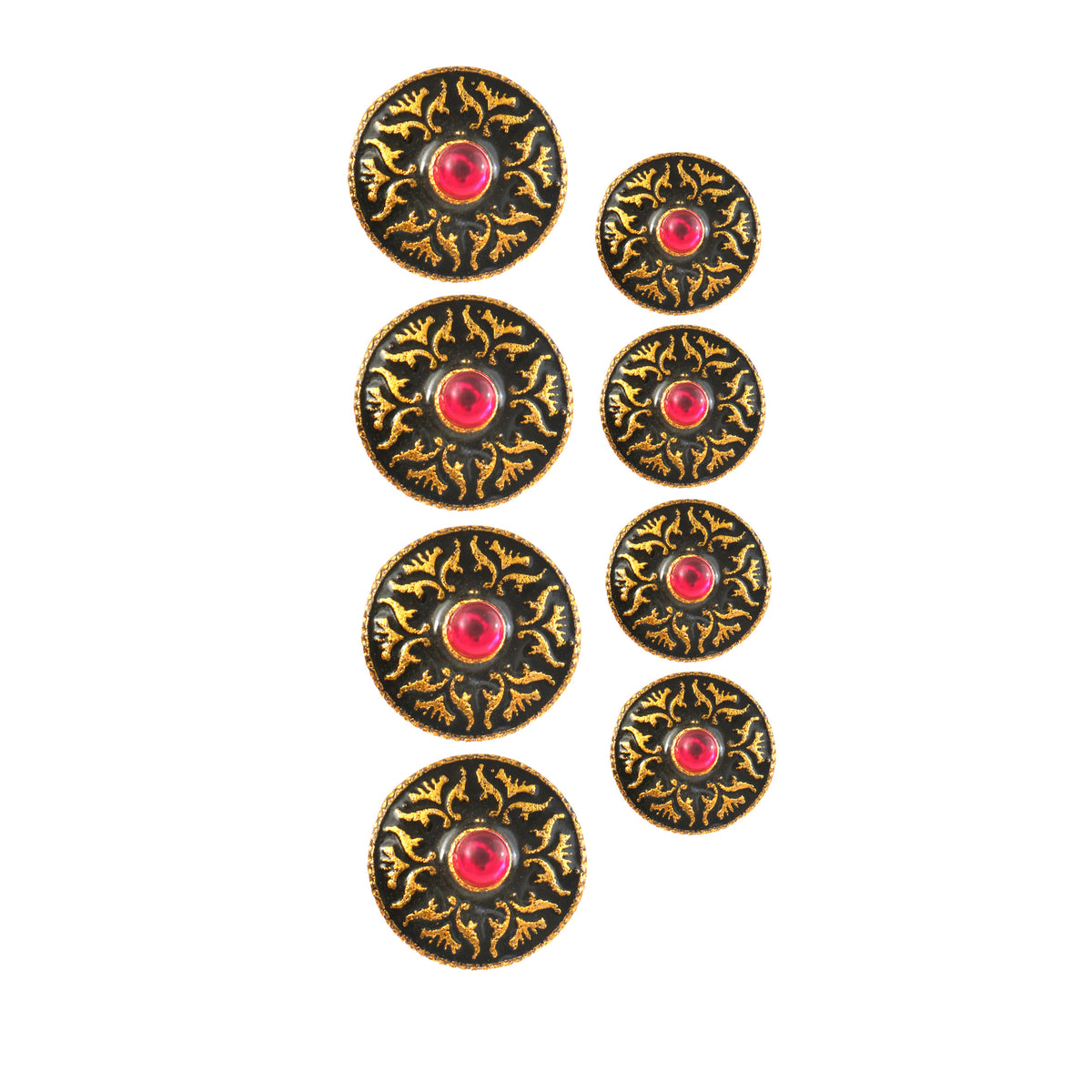 Shams Noir Crystal Sherwani Button Set